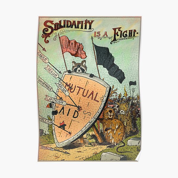 Solidarity is a Fight – Mutual Aid & Anarchy Poster