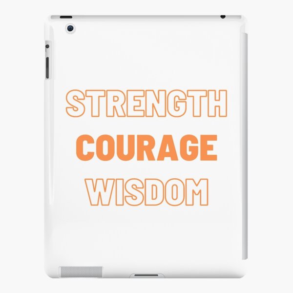 Strength Courage Wisdom (Orange), Calming Art, Printable Wall Art, Buddhism Wall Art iPad Snap Case
