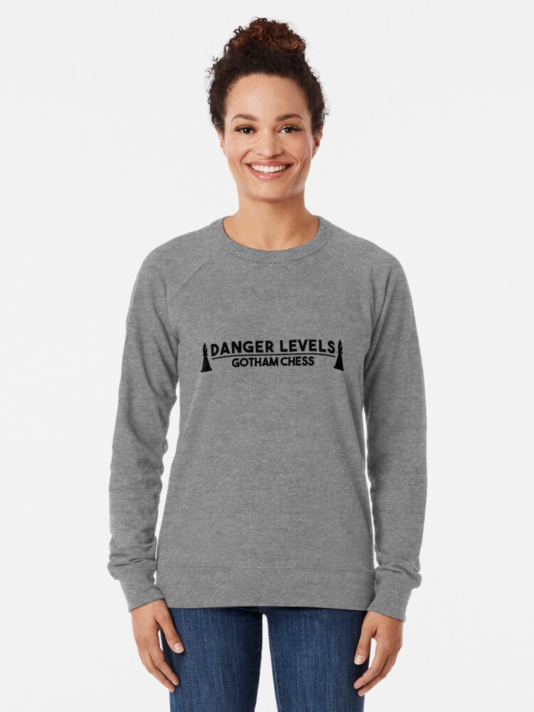 Danger Levels Gotham Chess - Chess Design Lightweight Sweatshirt