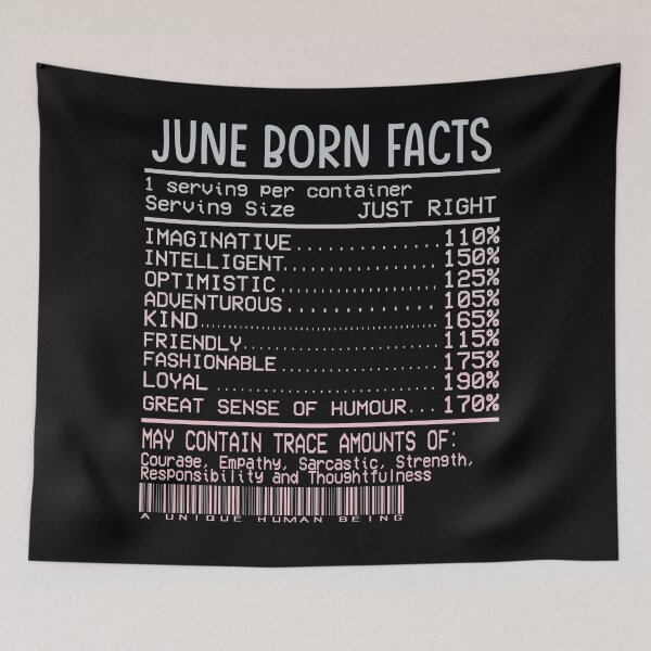 Item preview, June Born Facts Quote designed and sold by crizzysketch.