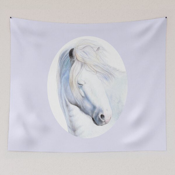 Item preview, Long Mynd Pony Pencil Drawing (lavender) designed and sold by SandraWarmerdam.