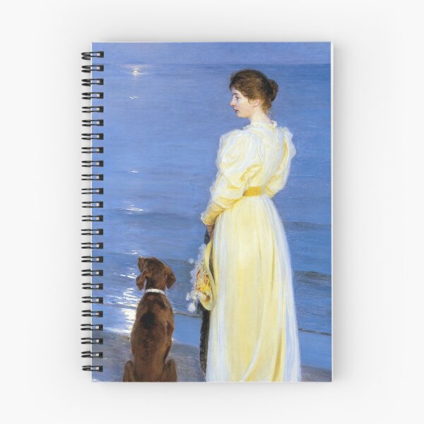 Item preview, Peder Severin Kroyer - The Artist's Wife and Dog by the Shore designed and sold by PaintingArtwork.