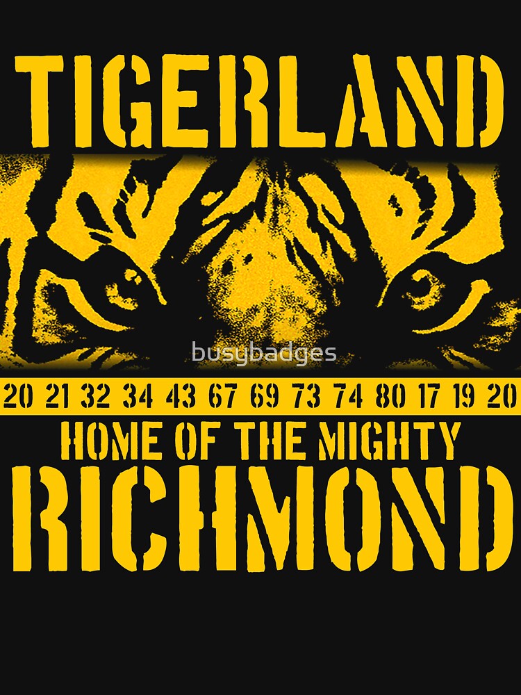 "TIGERLAND" Tshirt for Sale by busybadges Redbubble richmond