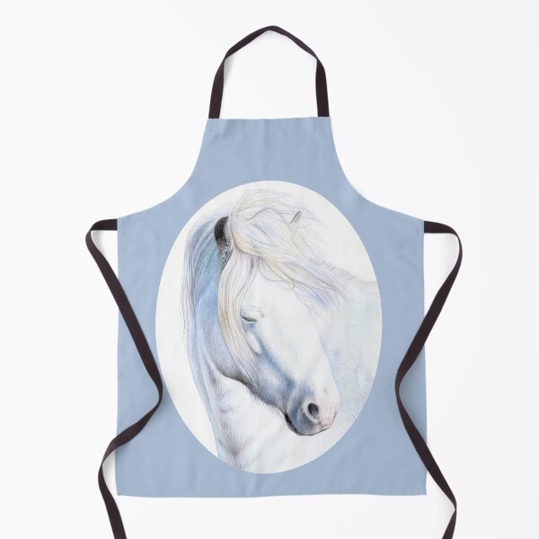 Item preview, Long Mynd Pony Pencil Drawing (blue) designed and sold by SandraWarmerdam.