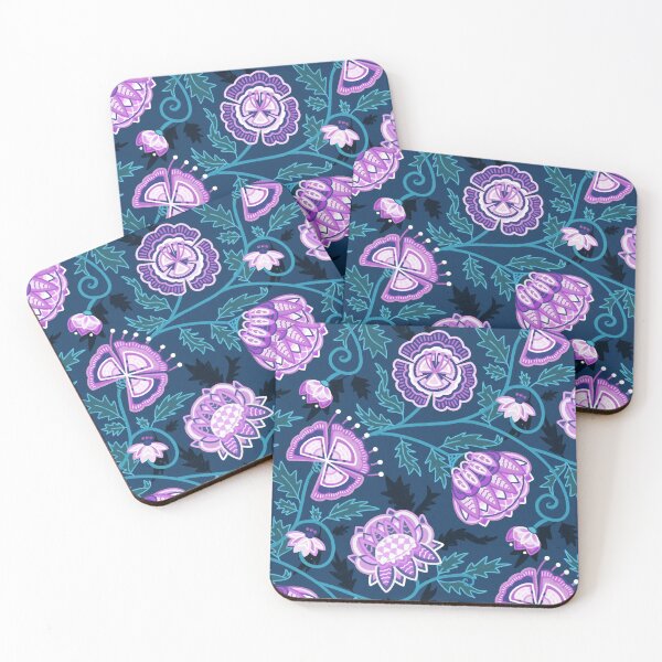 Item preview, Modern Indian Chintz - Purple & Blue designed and sold by TigaTiga.