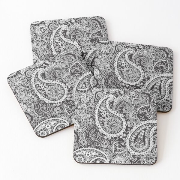 Item preview, Black and White Floral Paisley designed and sold by Neogaia Creations.