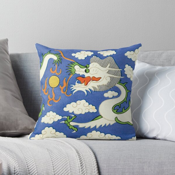 Chinese Dragon by Christopher Dresser Throw Pillow