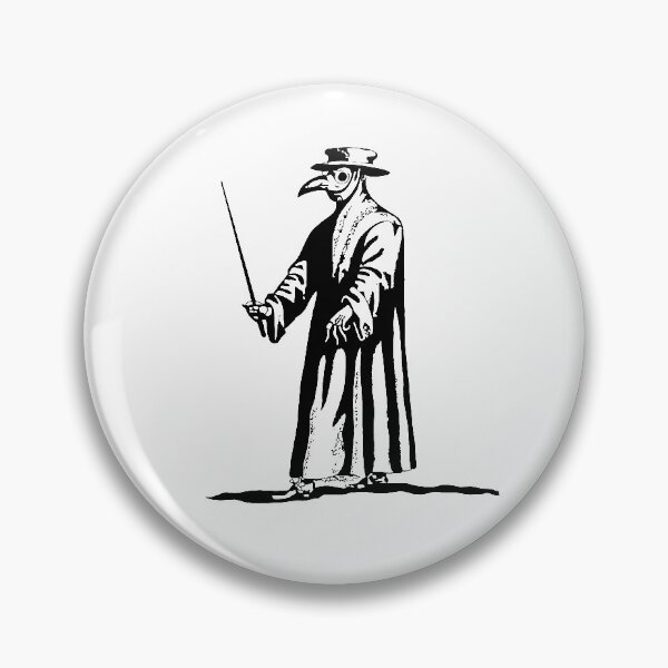 Item preview, Plague Doctor - Dr. Beak - Black Death - Blackline designed and sold by Braindeadbert.