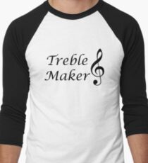 Funny Music Design Men's Baseball ¾ T-Shirt