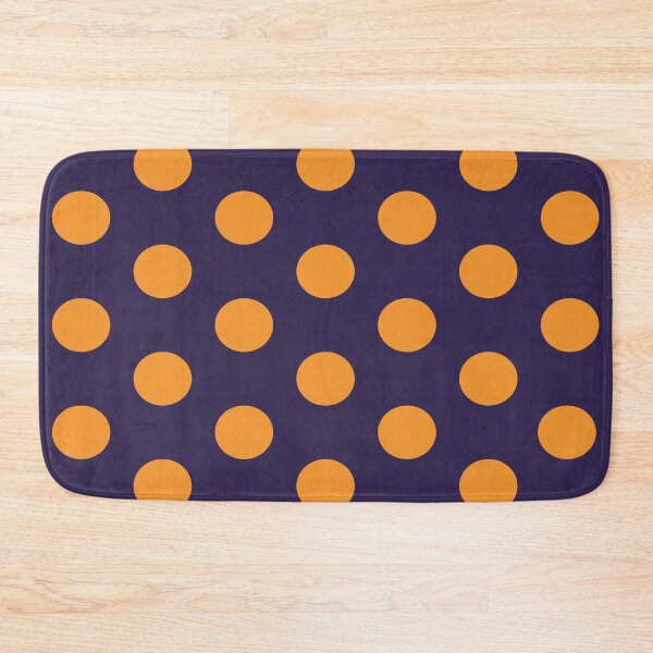 Item preview, Large ORANGE and NAVY BLUE POLKA DOTS designed and sold by RachelMacht.