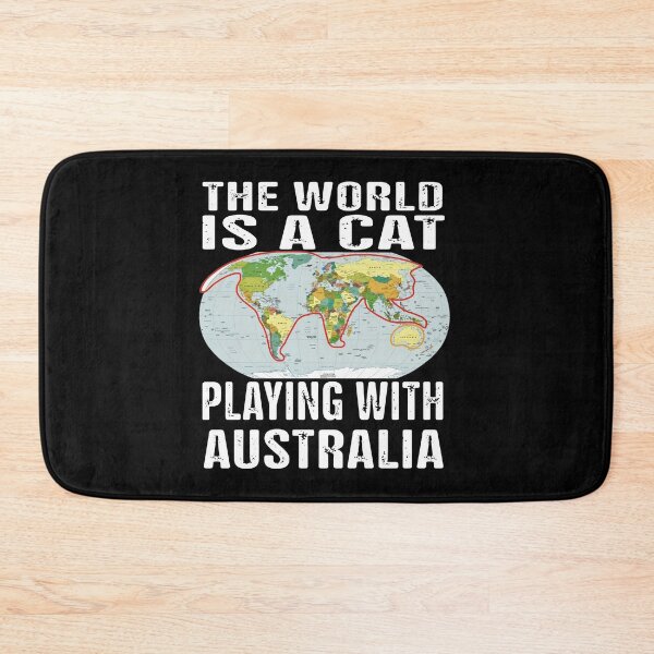 Item preview, A Cat Playing With Australia designed and sold by UncomonTee.