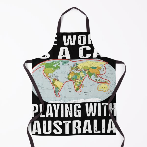 Item preview, A Cat Playing With Australia designed and sold by UncomonTee.