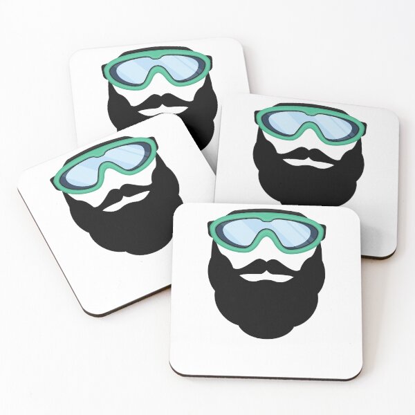 Item preview, free diver dad with mustachio and beard   designed and sold by Drahmed.