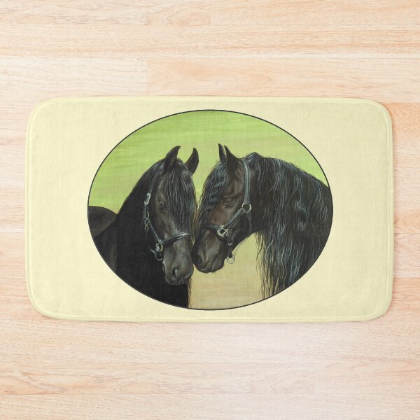 Item preview, Black Friesian Horses (yellow) designed and sold by SandraWarmerdam.