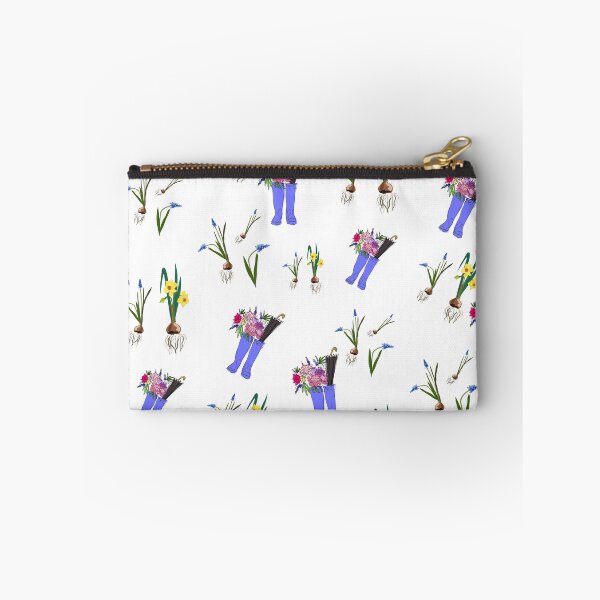 Item preview, Blue rain boots and spring flowers designed and sold by orangerinka.