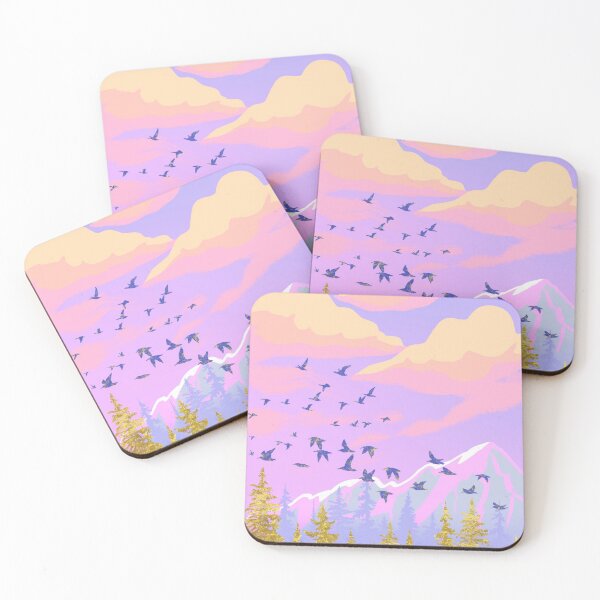 Item preview, Golden hour dreamy mountains designed and sold by orangerinka.