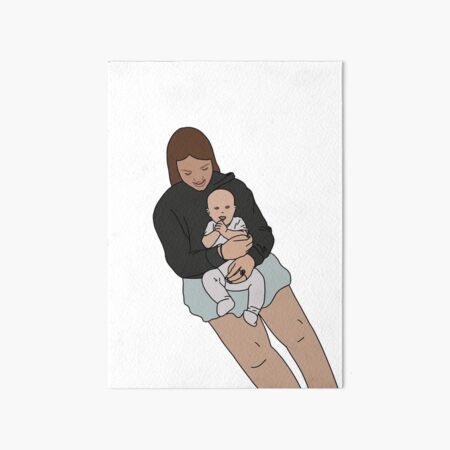 Vista previa del artículo con la obra «Isa con bebe», diseñado y vendido por CarlaMarieDK.
