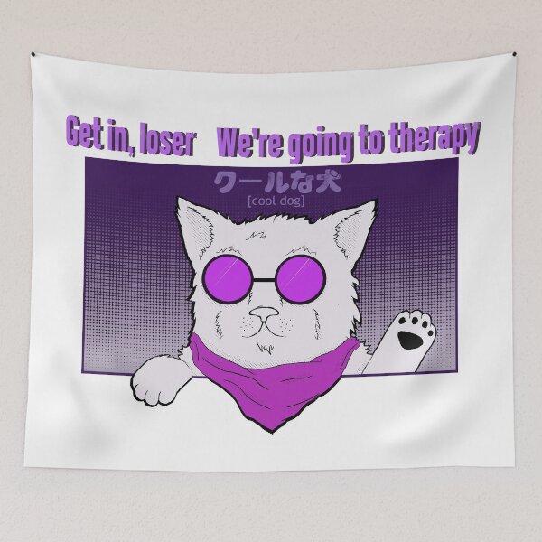 Item preview, Dog wearing sunglasses inviting you to go to therapy  designed and sold by AmpawPawp.
