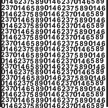 Artwork thumbnail, Numbers Numerics Digits Random Numbers Pattern by Nisha Prabhu