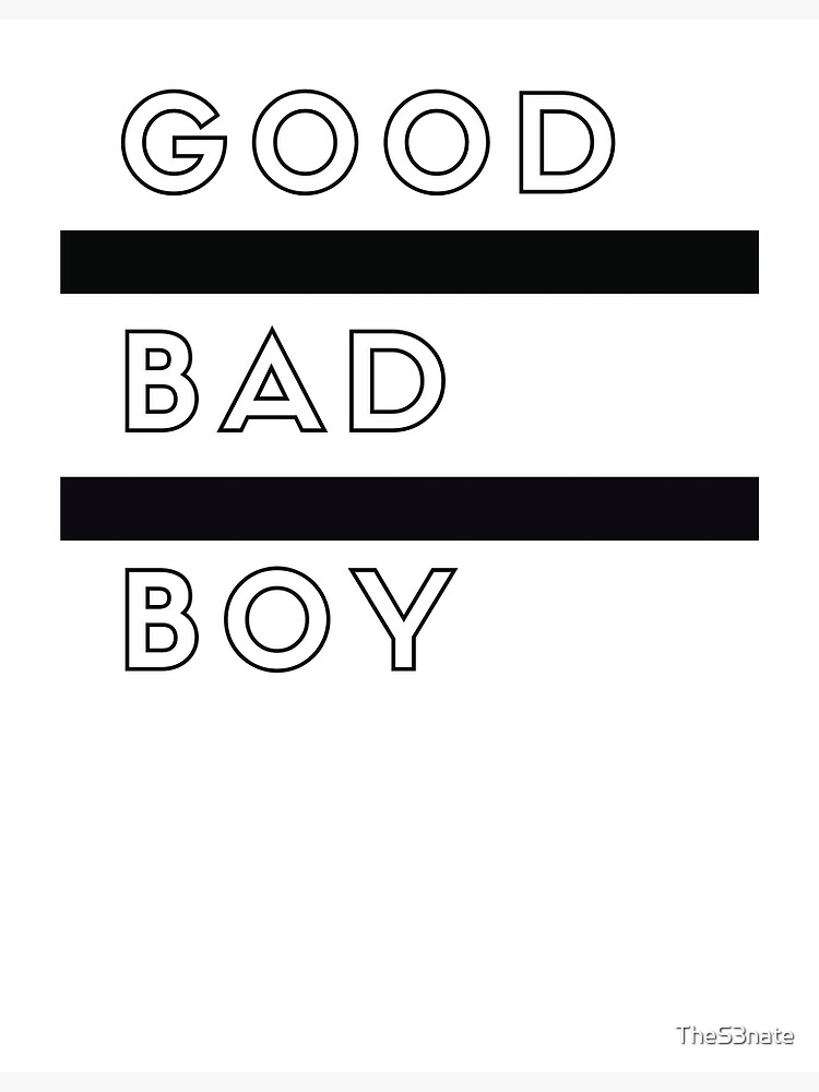 "Good bad boy" Poster for Sale by TheS3nate Redbubble