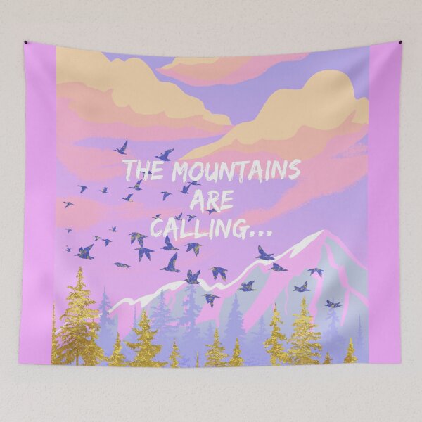 Item preview, The mountains are calling designed and sold by orangerinka.