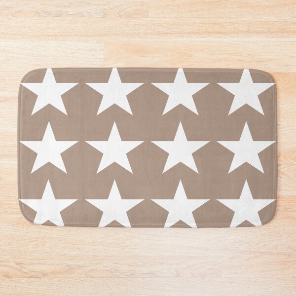 Item preview, Large WHITE and WARM TAUPE STARS  designed and sold by RachelMacht.