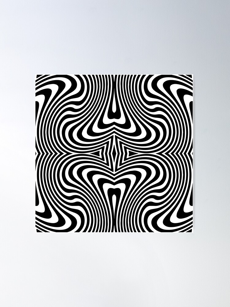 アート・デザイン・音楽 OPTICAL ILLUSIONS Black And White Retro Op Art Design