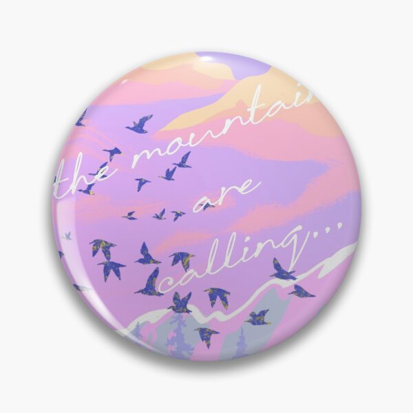 Item preview, The mountains are calling dreamy sunset landscape designed and sold by orangerinka.
