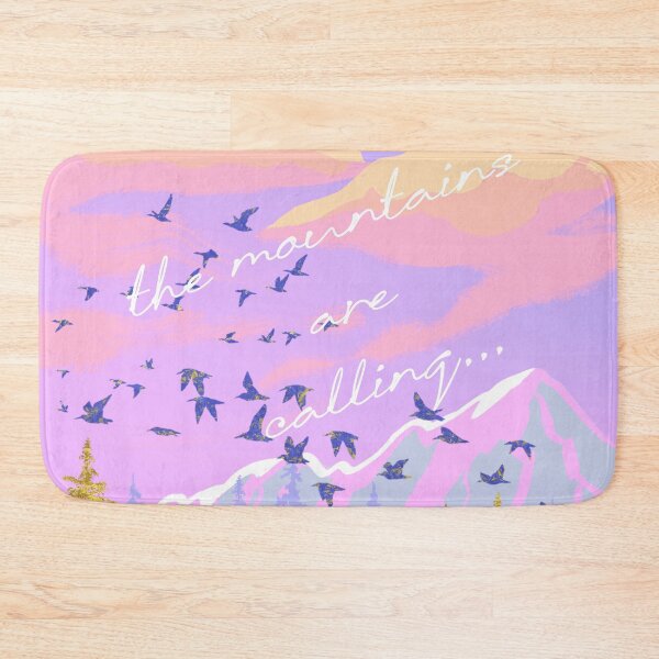 Item preview, The mountains are calling dreamy sunset landscape designed and sold by orangerinka.