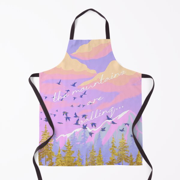 Item preview, The mountains are calling dreamy sunset landscape designed and sold by orangerinka.
