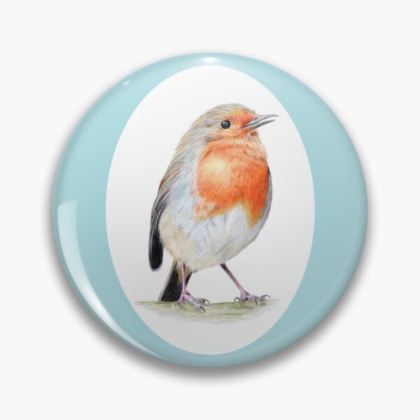 Item preview, Red Robin Pencil Drawing (blue) designed and sold by SandraWarmerdam.