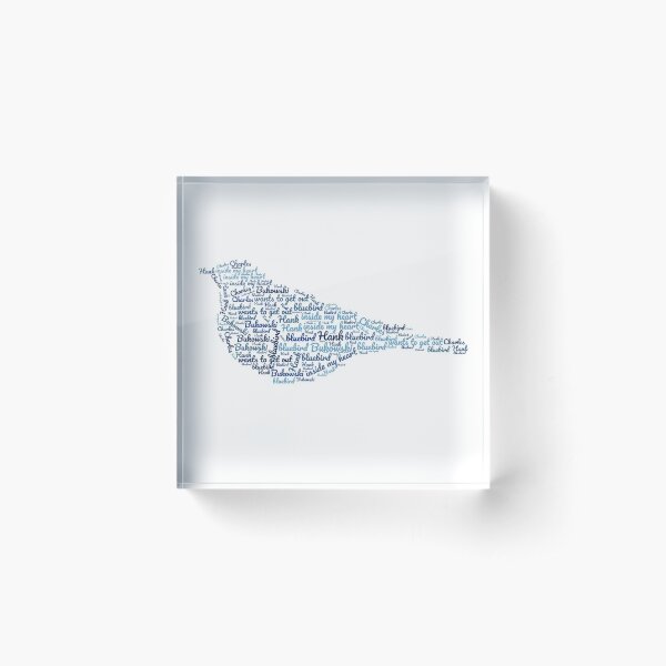 Charles Bukowski Bluebird Quote Acrylic Block