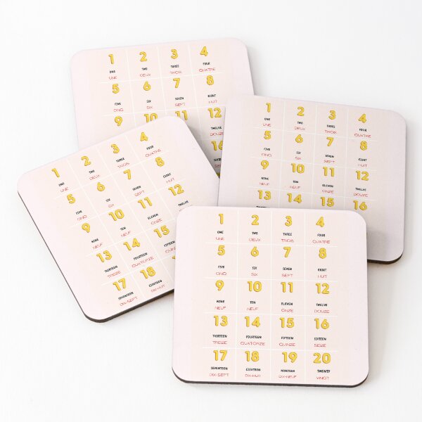Item preview, Number learning bilingual poster English-French designed and sold by Miledi.