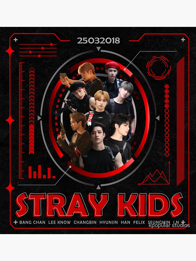 STRAY KIDS finding skz vintage retro band design Sticker