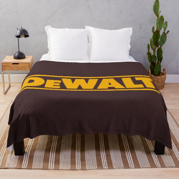dewalt heavy tools yellow Throw Blanket