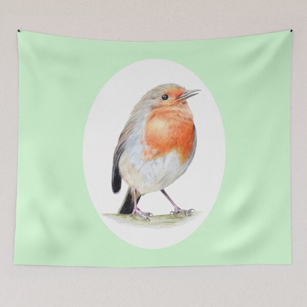 Item preview, Robin Pencil Drawing (green) designed and sold by SandraWarmerdam.