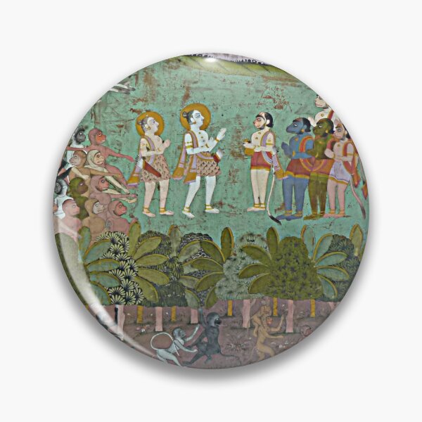 Item preview, Antique Indian Painting Mythological Mural designed and sold by worldways.