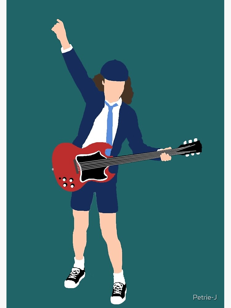 ACDC Angus Young Canvas Poster Wall Print Semi shops Gloss 24x36 New Various Sizes