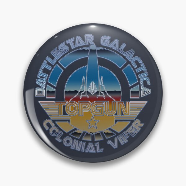 Item preview, Battlestar Galactica Colonial Viper Topgun 80s Chrome designed and sold by SideQuest - Scribbled Chaos!.