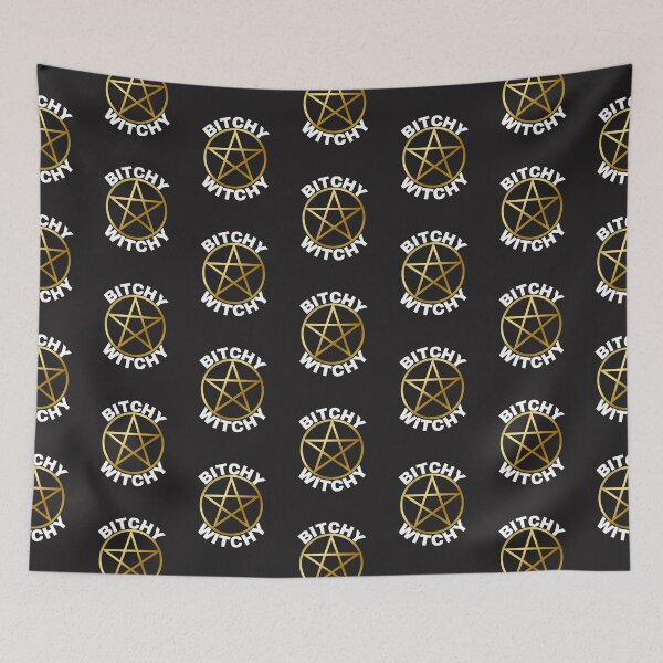 Item preview, BITCHY WITCHY, MAGIC, MAGIC CIRCLE, SPELLS, PENTAGRAM, designed and sold by R B Chrystal.