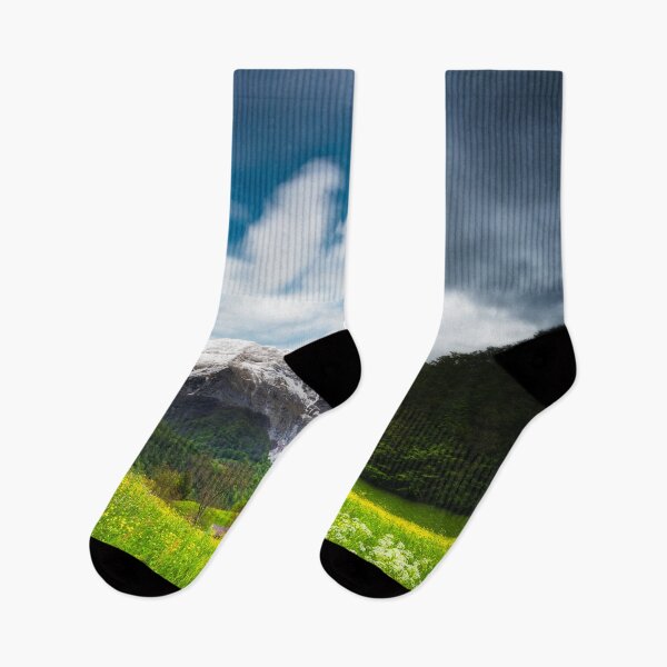 Item preview, Spring flower field under mountain Krn designed and sold by Patrik Lovrin.