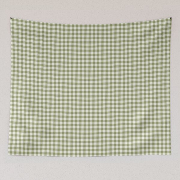 Item preview, Sage Green and White Gingham Checkered Pattern Aesthetic designed and sold by LemonCinammon.