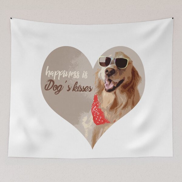 Item preview, Happiness is Dog's Kisses T-shirts, Stickers and many more designed and sold by hellonitish.