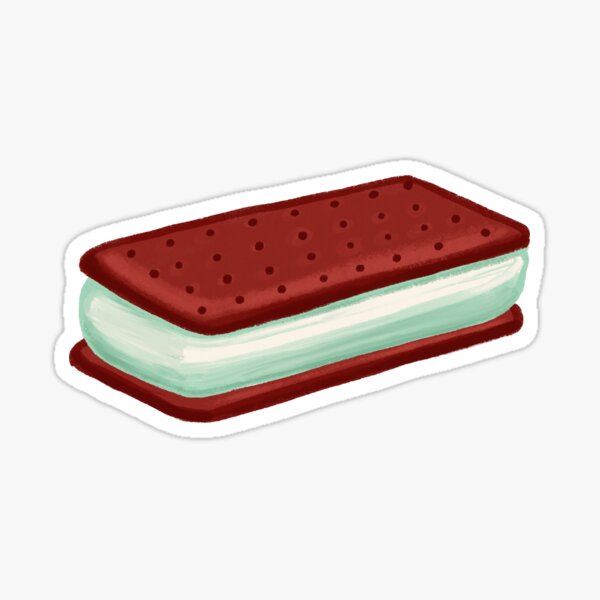 Chocolate Sandwich Cookie Stickers Redbubble - ice cream sandwich crown roblox