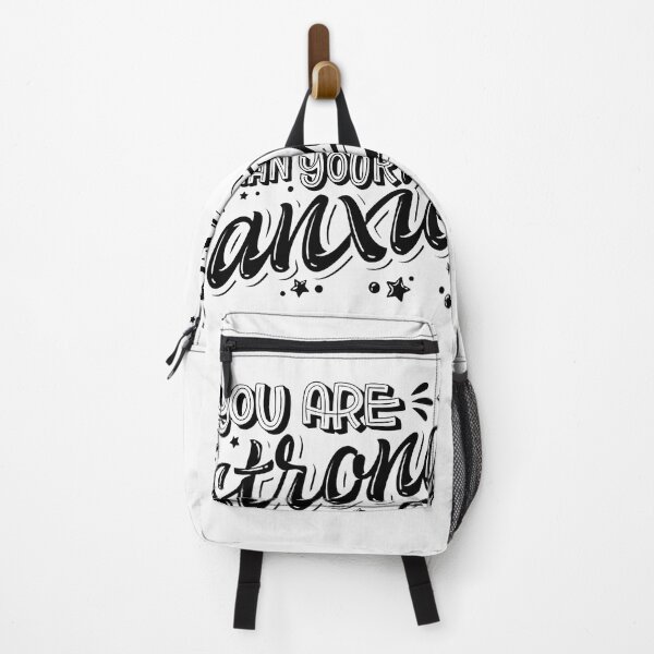 Item preview, Mental Health Support - You Are Stronger Than Your Anxiety - Lettering Black & White Quote Saying Text Black designed and sold by WearWolfDesigns.
