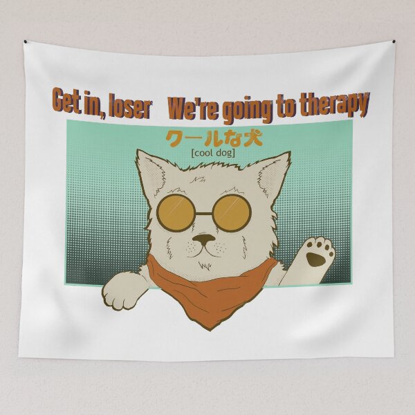 Item preview,  Dog wearing sunglasses inviting you to go to therapy  designed and sold by AmpawPawp.