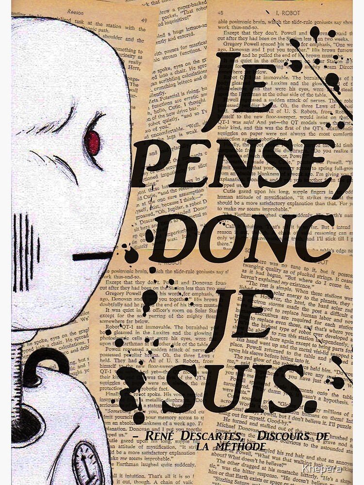 "Je pense, donc je suis." Canvas Print by Khepera Redbubble