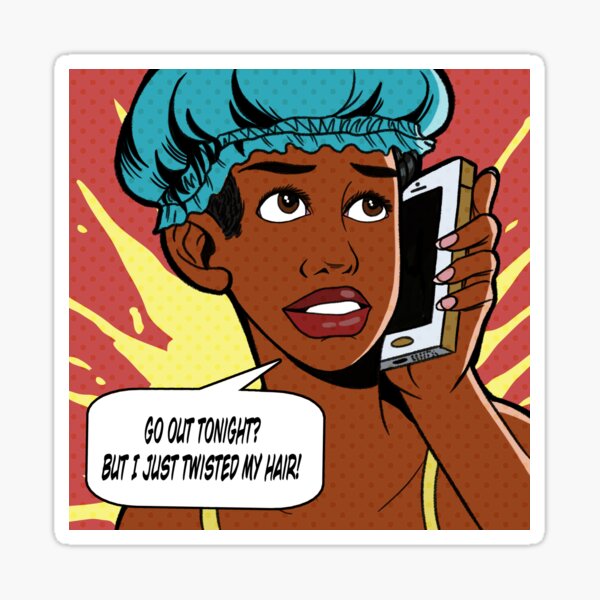 Item preview, Natural Hair Woes Pop Art designed and sold by heycoilsncurls.