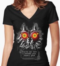 Majoras Mask - Meeting With a Terrible Fate Women's Fitted V-Neck T-Shirt