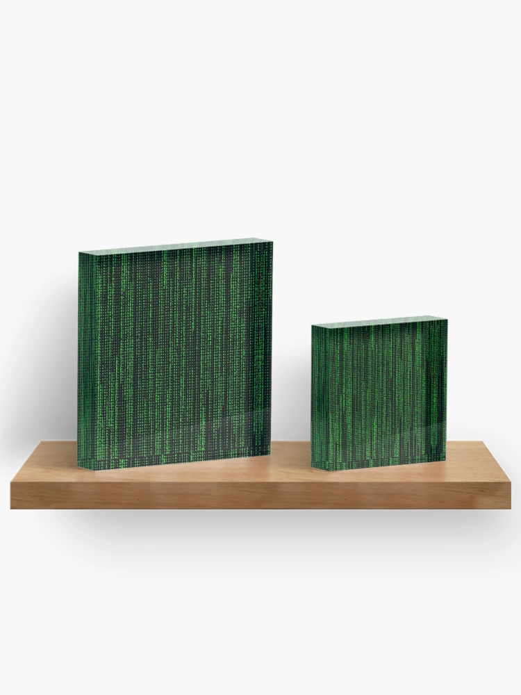Thumbnail 3 of 5, Acrylic Block, Matrix Code Abstract Pattern Designs designed and sold by SeventhGate.